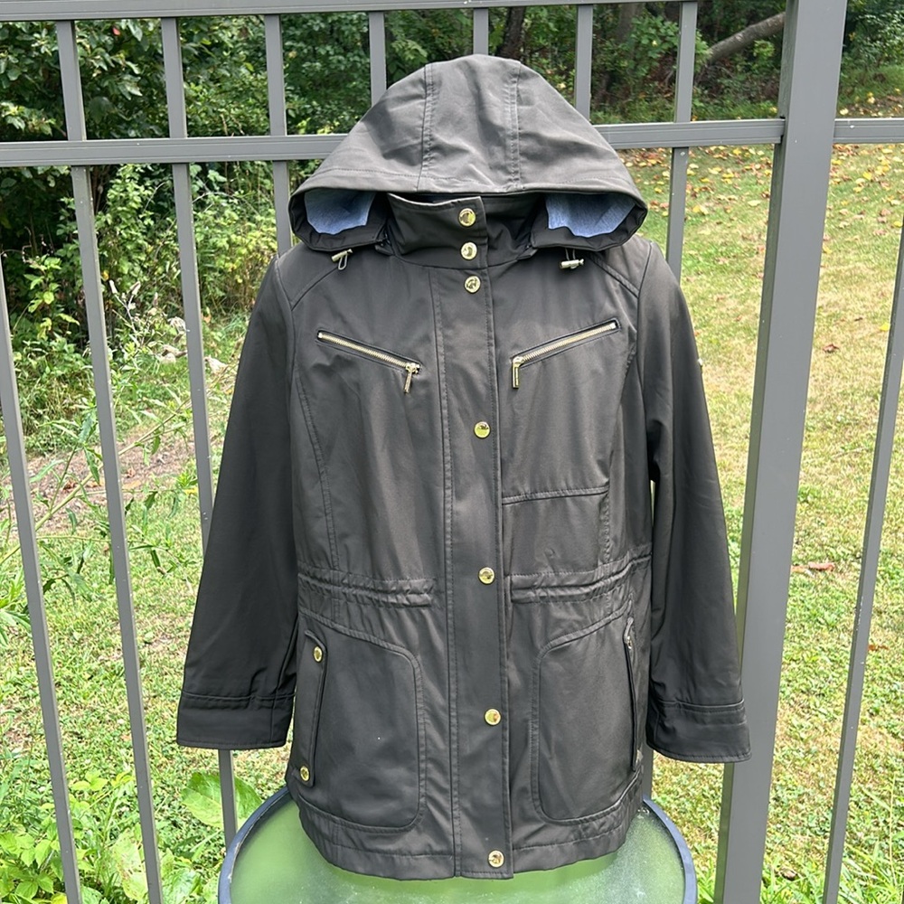 Michael Michael Kors Green Hooded Jacket Coat Size XL
